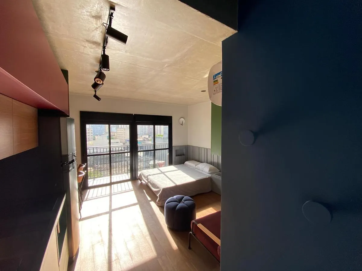97 New Studio Next Paulista Av, Fast Wifi And Balcony Сан-Пауло Апартаменты